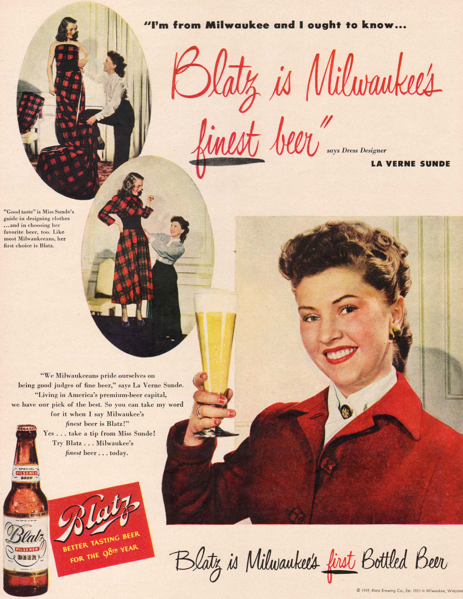  Blatz Beer, Authentic 1951 Color Illustration