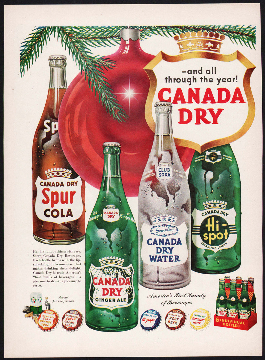 Vintage magazine ad CANADA DRY soda pop from 1949 Spur Hi Spot