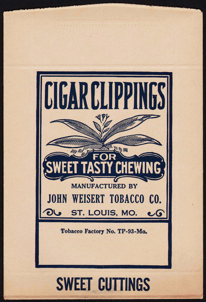 Vintage bag HARP PLUG CUT John Weisert Tobacco St Louis cloth
