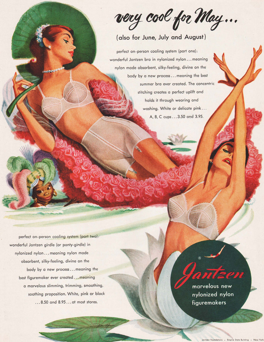 1947 JANTZEN 'jantzen Girl' Girdle BRA Magazine AD Print Pin-up