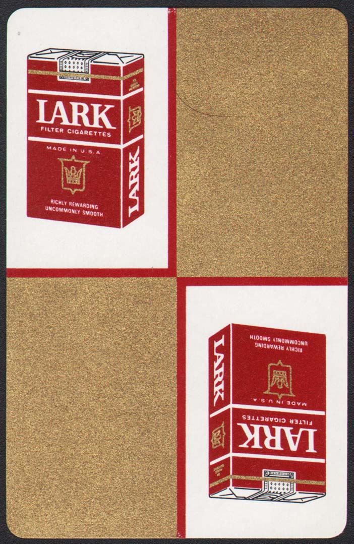 Vintage playing card LARK CIGARETTES picturing 2 packs of the old ciga –  Mistercola