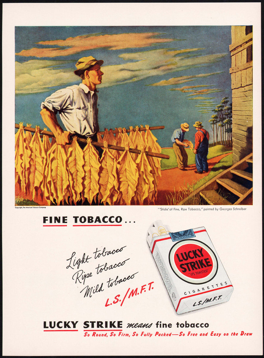 Vintage magazine ad LUCKY STRIKE CIGARETTES from 1947 Georges
