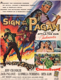 Vintage magazine ad SIGN OF THE PAGAN movie Story of Attila the Hun 1954 Chandler