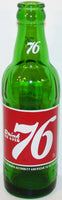 Vintage soda pop bottle 76 American 76 Co Chicago 7oz green Spirit of 76 cartoon