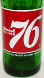 Vintage soda pop bottle 76 American 76 Co Chicago 7oz green Spirit of 76 cartoon