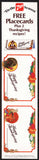 Vintage carton stuffer 7 UP Free Placecards #1 Thanksgiving dated 1983 n-mint