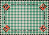 Vintage placemat 7 UP First Against Thirst Makes Good Food Taste Better n-mint+
