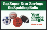 Vintage order form 7 UP Spalding Balls dated 1982 unused new old stock n-mint+