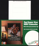 Vintage bottle ringer 7 UP Super Star 1982 Calendar George Brett Magic Johnson