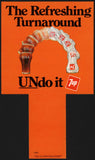 Vintage carton stuffer 7 UP The Refreshing Turnaround Undo it new old stock