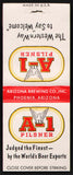 Vintage full matchbook A-1 PILSNER beer eagle logo Arizona Brewing Phoenix unused