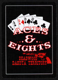 Vintage single playing card ACES and EIGHTS Deadwood Dakota Territory gun pictured