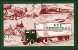 Vintage playing card A.C.E. TRANSPORTATION CO INC truck and train pictures Akron OH