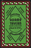 Vintage playing card ADAMS TAVERN Old Guckenheimer Hannah and Hogg Chicago ILL