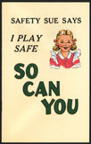 Vintage booklet COCA COLA Always Be Careful Safety Sue with envelope Sanford NC