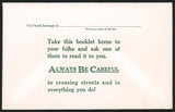 Vintage booklet COCA COLA Always Be Careful Safety Sue with envelope Sanford NC