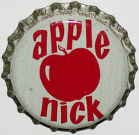 Vintage soda pop bottle cap APPLE NICK apple pictured cork H R Nicholson unused