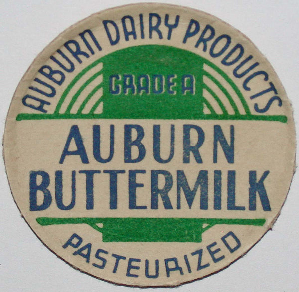 Vintage milk bottle cap AUBURN DAIRY PRODUCTS Auburn Buttermilk Washington unused