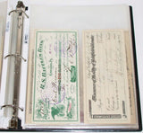 Vintage huge BANK CHECK COLLECTION over 250 different from the 1870s to the 1970s