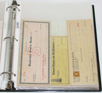 Vintage huge BANK CHECK COLLECTION over 250 different from the 1870s to the 1970s