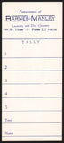 Vintage tally card BARNES MANLEY Laundry Dry Cleaners woman pictured Tulsa Oklahoma