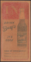 Vintage sticker decal BARQS root beer In and Out from 1966 new old stock n-mint+