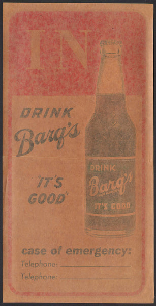 Vintage sticker decal BARQS root beer In and Out from 1966 new old stock n-mint+