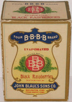 Vintage box FOUR BBBB BRAND Black Raspberries John Blauls Burlington Cedar Rapids Iowa