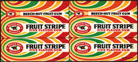 Vintage decal BEECH NUT Fruit Stripe Gum for countertop display unused n-mint