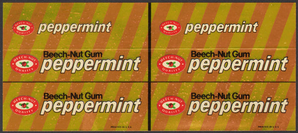 Vintage decal BEECH NUT GUM Peppermint #1 for countertop display unused excellent++