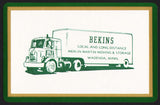 Vintage playing card BEKINS truck picture Merlin Martin Moving Wadenda Minnesota
