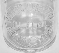 Vintage milk bottle BELDING JERSEY FARM embossed pint Belding Michigan n-mint