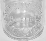 Vintage milk bottle BELDING JERSEY FARM embossed pint Belding Michigan n-mint