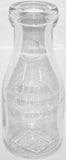 Vintage milk bottle BELDING JERSEY FARM embossed pint Belding Michigan n-mint