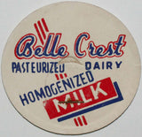 Vintage milk bottle cap BELLE CREST DAIRY Homogenized Milk Belleville Kansas