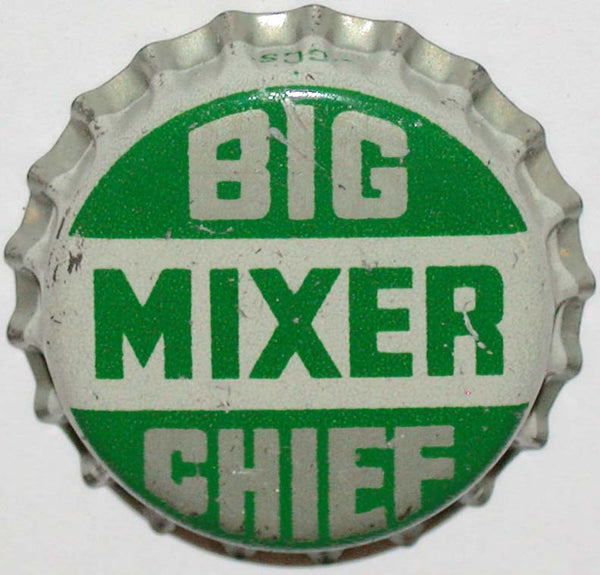 Vintage soda pop bottle cap BIG CHIEF MIXER cork lined unused new old stock