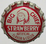Vintage soda pop bottle cap BIG CHIEF STRAWBERRY indian pic cork lined unused