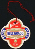 Vintage tag BLUE GRASS Belknap hardware die cut Louisville Kentucky excellent++