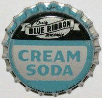 Vintage soda pop bottle cap BLUE RIBBON CREAM West Haven Conn cork new old stock