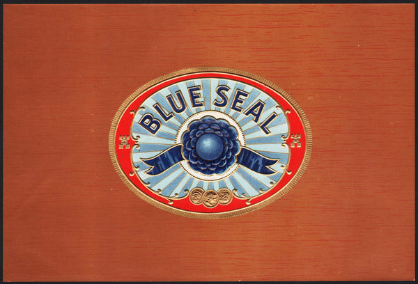 Vintage label BLUE SEAL cigar box inner ribbon pictured embossed unused n-mint