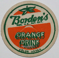 Vintage milk bottle cap BORDENS Orange Drink unused new old stock condition