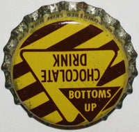 Vintage soda pop bottle cap BOTTOMS UP CHOCOLATE cork Wampum PA new old stock