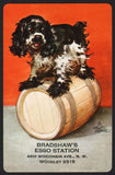 Vintage playing card BRADSHAWS ESSO STATION gas oil Butch Staehle Washington DC