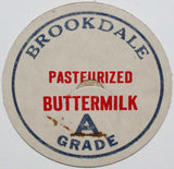 Vintage milk bottle cap BROOKDALE Pasteurized Buttermilk Sedalia Missouri unused