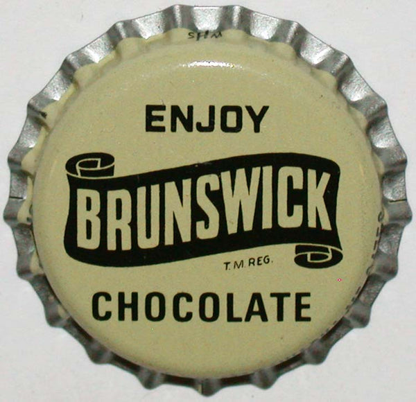 Vintage soda pop bottle cap BRUNSWICK CHOCOLATE Madawaska Maine new old stock