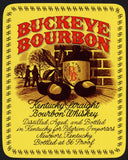 Vintage label BUCKEYE BOURBON Kentucky Whiskey jug pictured Pilgrim Newport KY