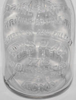 Vintage milk bottle BUCKS PLACE round embossed pint Kansas City Missouri n-mint