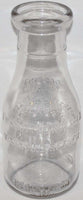 Vintage milk bottle BUCKS PLACE round embossed pint Kansas City Missouri n-mint