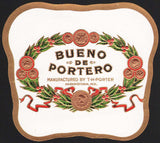 Vintage label BUENO DE PORTERO cigars #1 Hagerstown Maryland unused n-mint+
