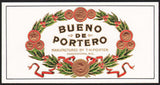 Vintage label BUENO DE PORTERO cigars #2 Hagerstown Maryland unused n-mint+